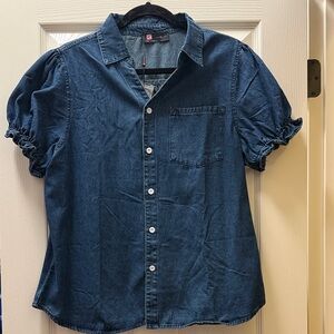Casual Denim Button Down Shirt